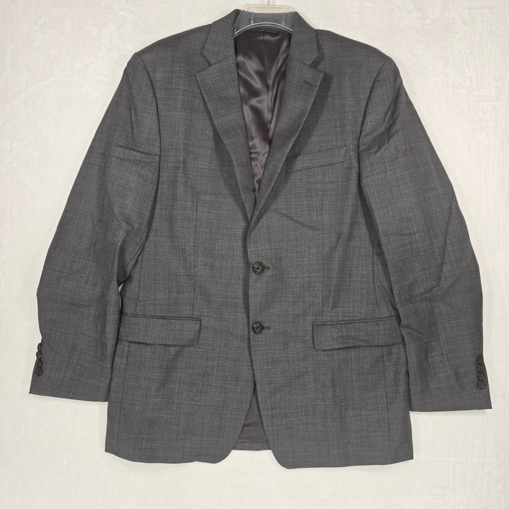 Lauren Ralph Lauren Blazer Mens 42L Gray 100% Wool Made Canada Sport Coat
